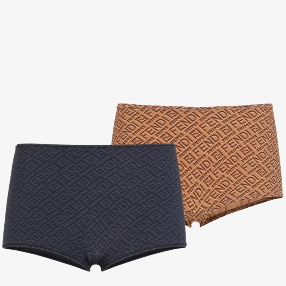 🆕Fendi X Skims 2pack Logo Boy-Shorts California & Black